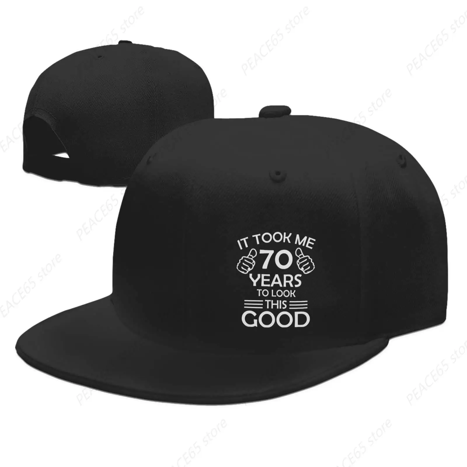 

Happy Birthday Flat Bill Brim Baseball Hat Cool Hip Hop Trucker Cap Men Women Adjustable Baseball Hats Black