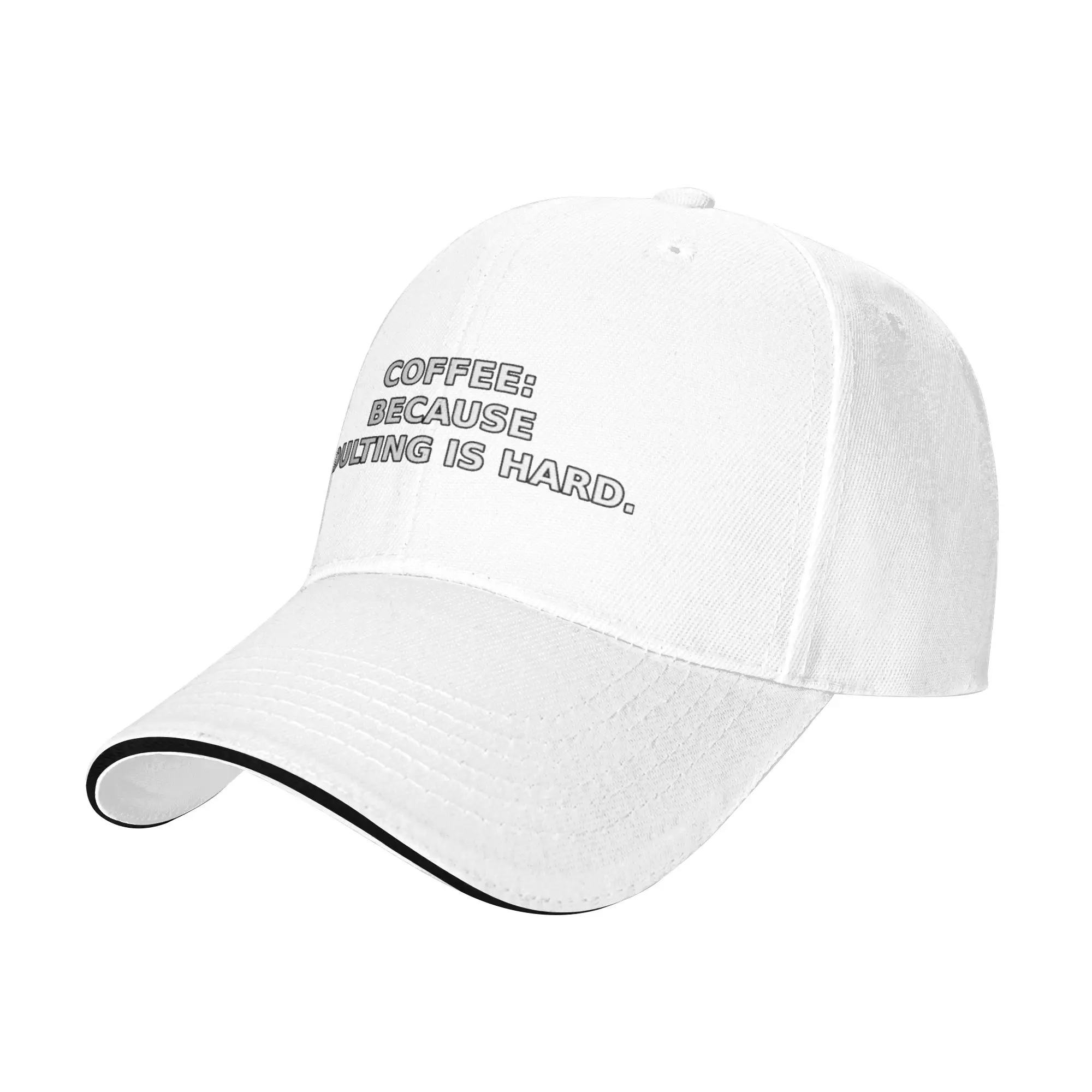 Coffee Because Adulting Is Hard Gift For Children Men Women A Baseball Cap Hat