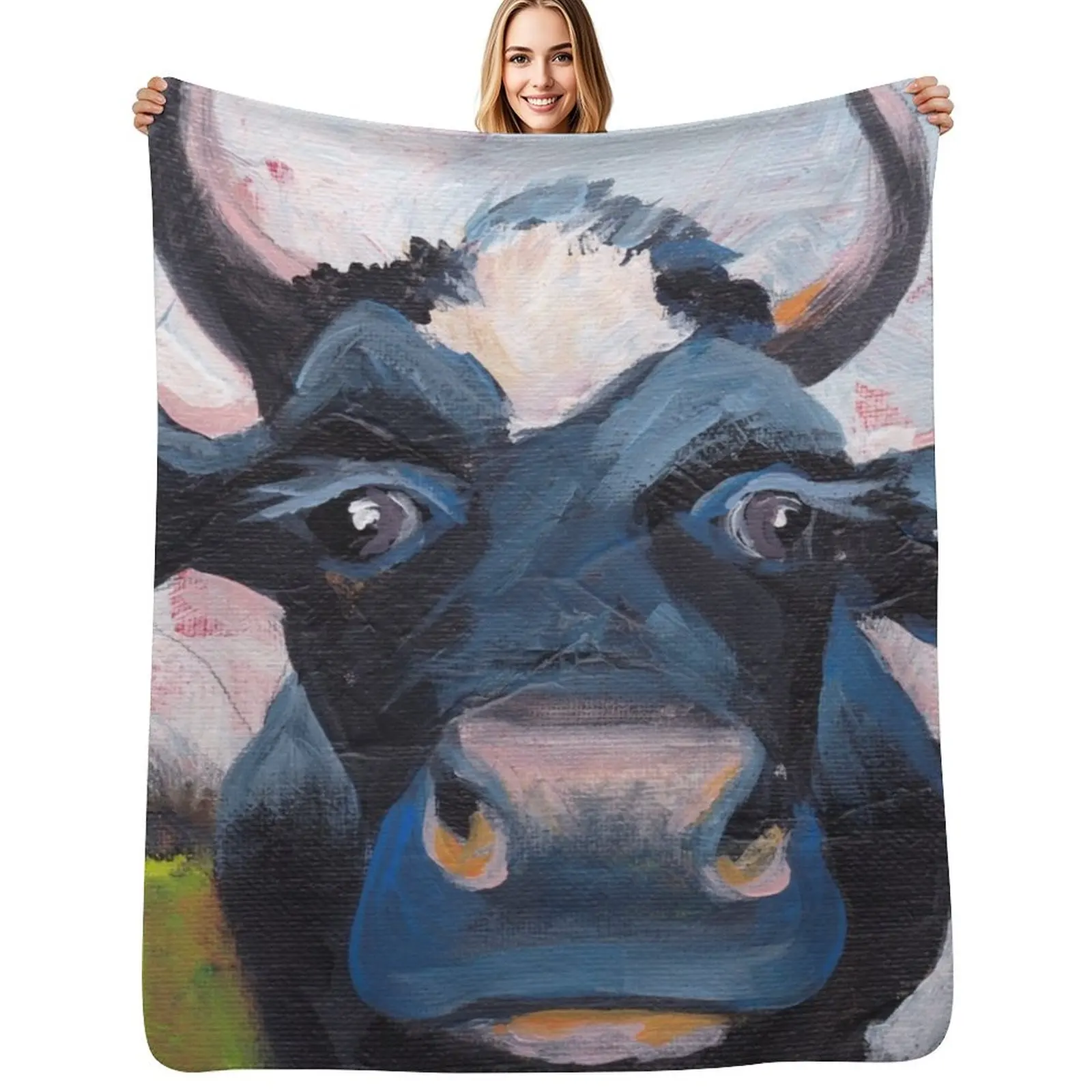 

Mad Cow Throw Blanket Large warm for winter Thermals For Travel Blanket