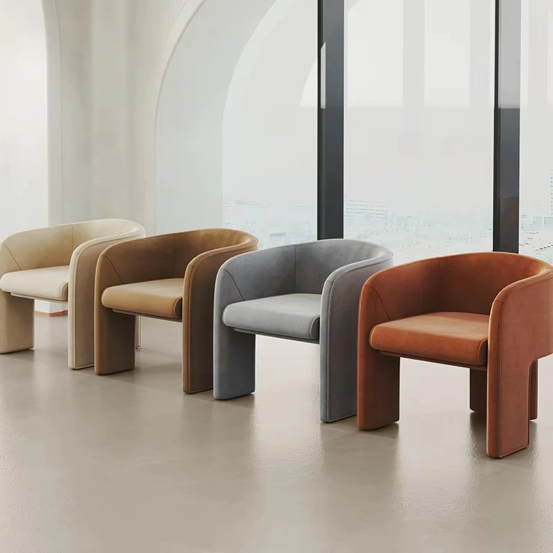 Nordic designer single sofa leisure chair light luxury home living room cafe reception negotiation sales elegant office