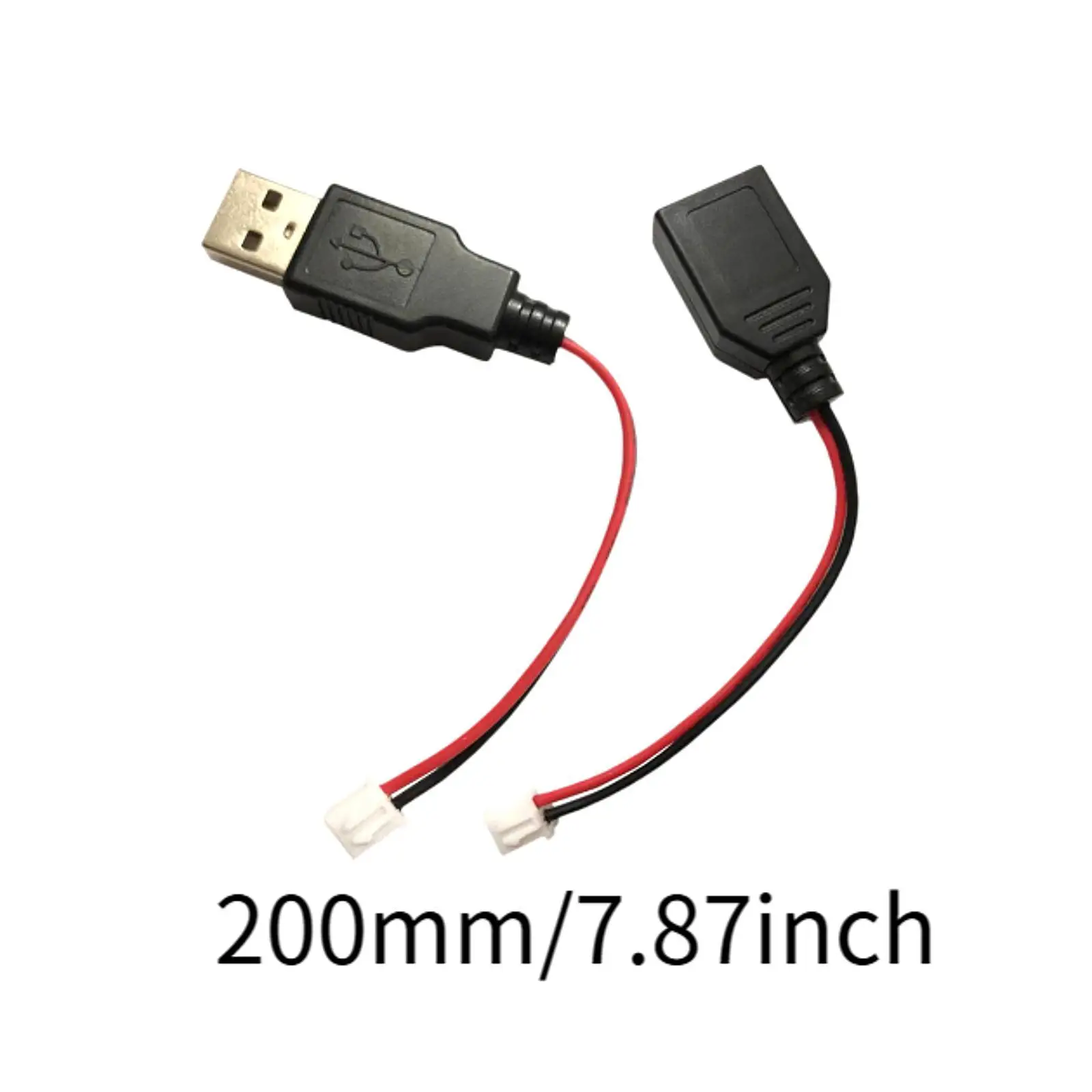 2Pcs USB to Xh2.54/PH2.0 Terminal Cable 200mm Sturdy Strong Interferences Resistance Power Supply Replacement Secure Connection