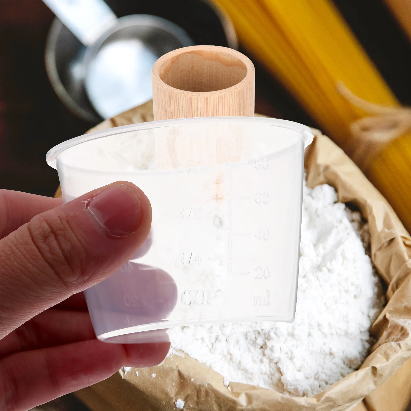 

10pcs Measuring Cup Clear Plastic Rice Cooker Cup For Liquid Dry Ingredients Transparent Stackable Kitchen Tool Bpa-Free