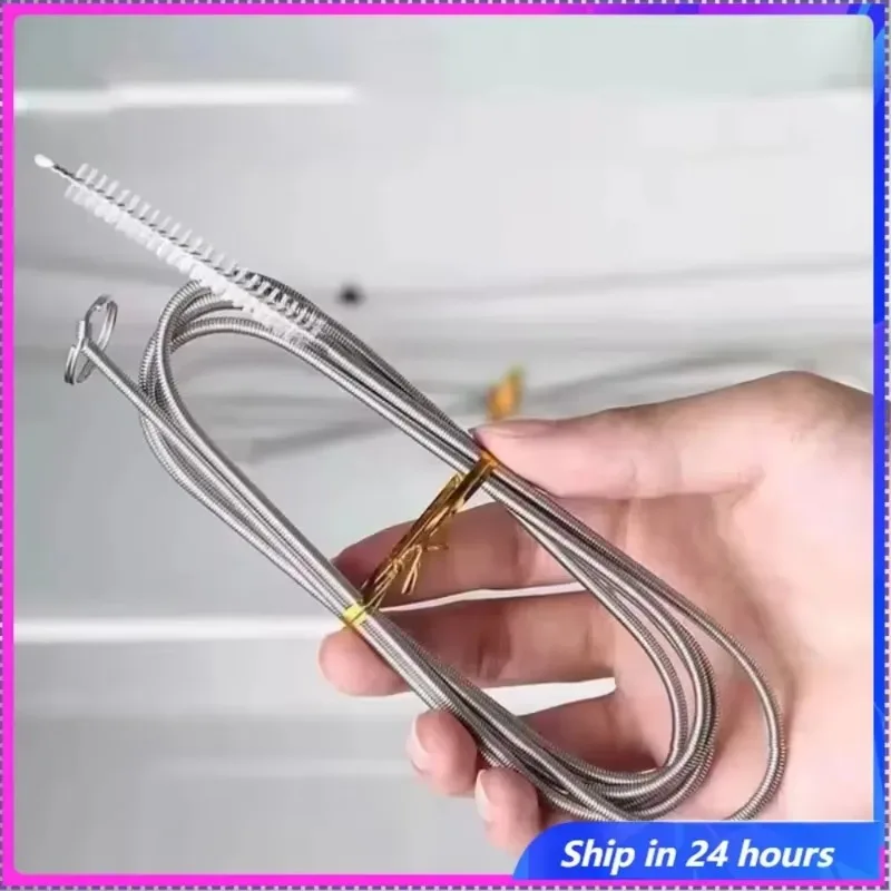 

Refrigerator Drain Dredge Cleaning Set Long Flexible Refrigerator Scrub Brush Water Dredging Tool Water Tube Cleaning Coil Brush