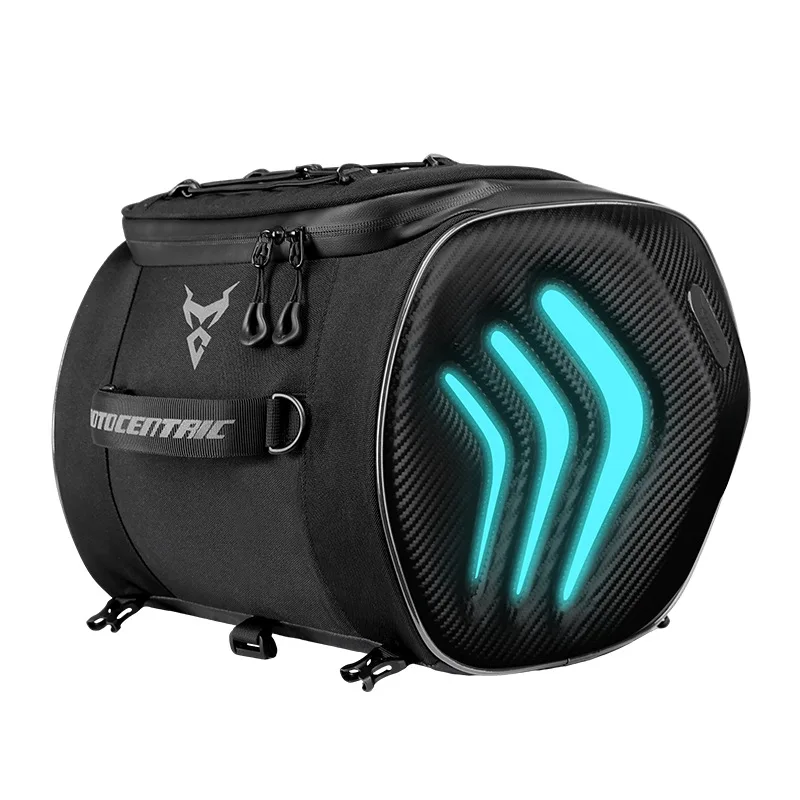 

Motocentric Motorcycle Backseat Bag Motorcycle Helmet Bag Riding Gear Waterproof Glow Multi-Function Large Capacity Universal