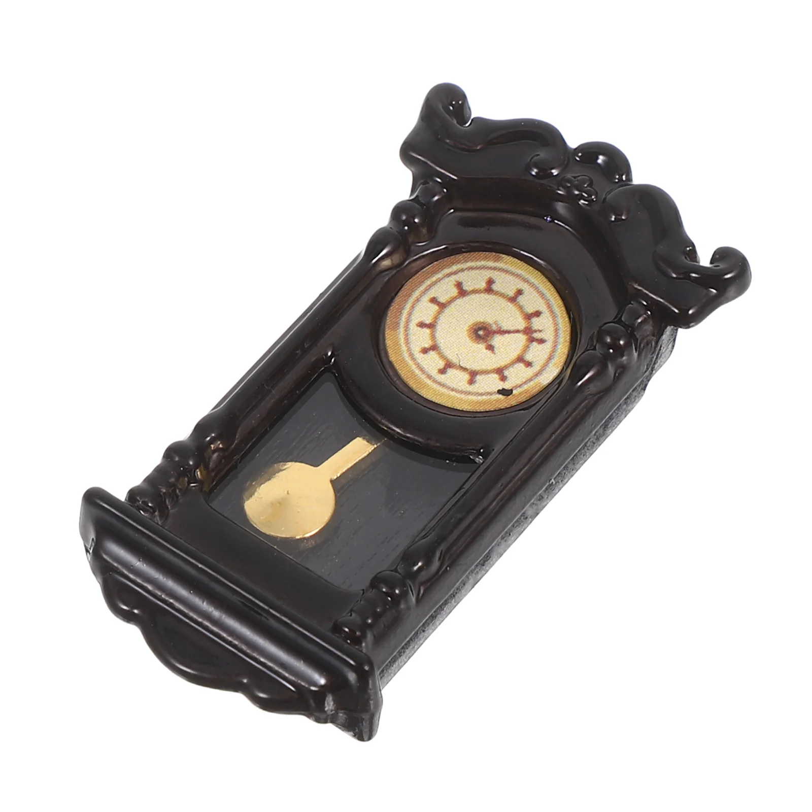 

Retro Simulated Wall Clock Mini Size - Elegant Hanging Timepiece for Miniature House Living Room Scene Decoration Accessory Set