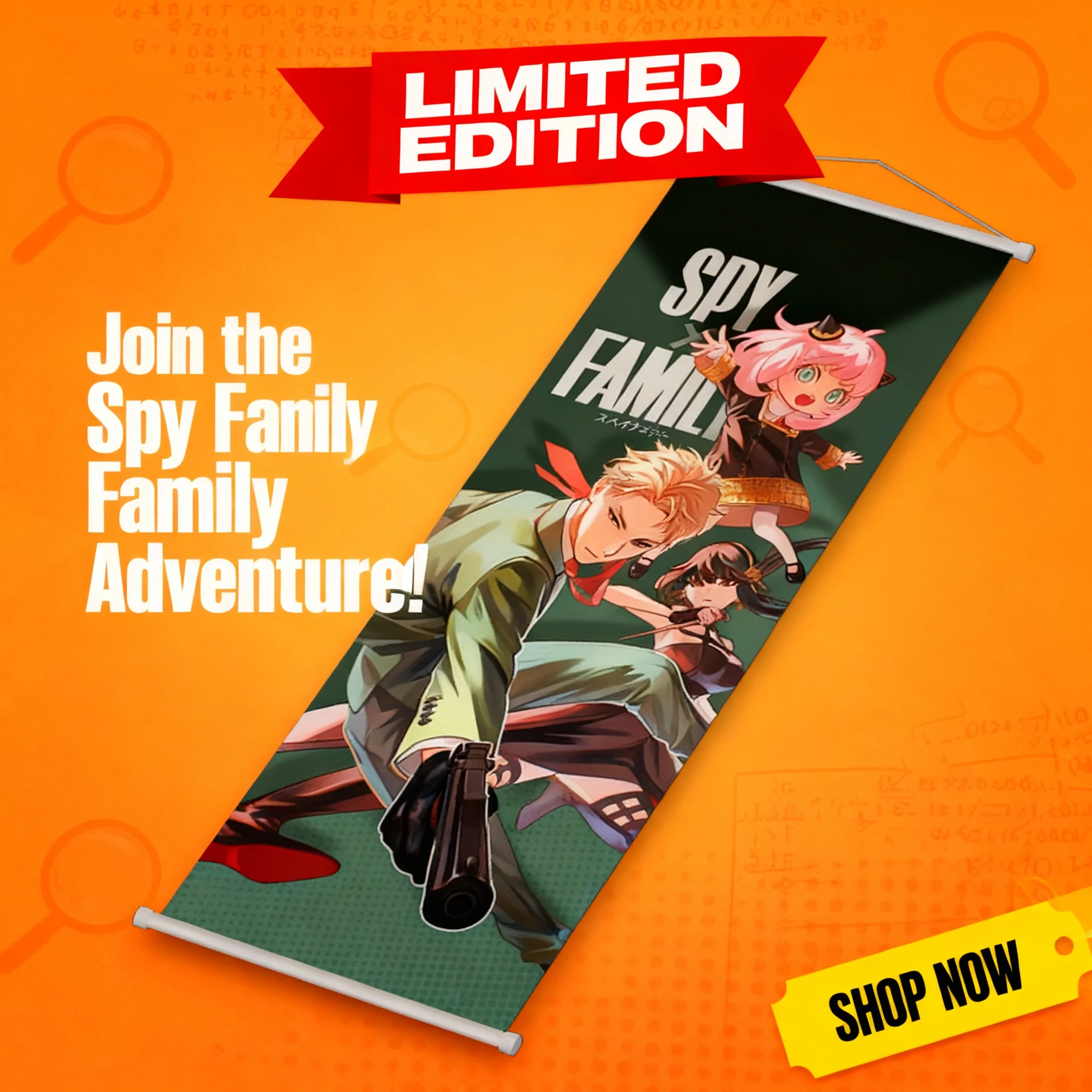 Póster de Anime Spy x Family, Pergamino de la Orden 02, Exposición de Cómics, Celebridad Fire YG, Cuadro Colgante, Mercancía de Anime