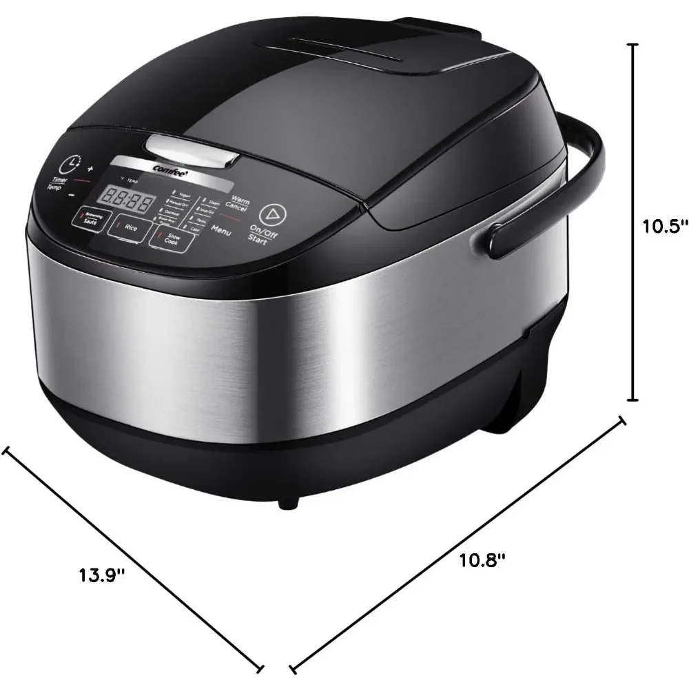 

Rice Cooker, Large Rice Cooker with Fuzzy Logic Technology, 11 Presets, 10 Cup Uncooked, Auto Keep Warm, 24-Hr Delay Timer