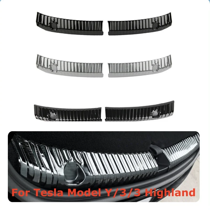 

Для Tesla Model Y/3/3 Highland защита порога багажника грузовой коврик из нержавеющей стали аксессуары против царапин