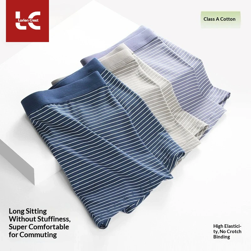 

3pcs men's underwear Modal cotton boxers breathable striped men's boxers