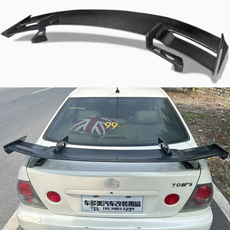 For1998-2002 Lexus IS200 Altezza FRP Forged Carbon Fiber Highquality Rear Spoiler Trunk Lid TTRS GT Style