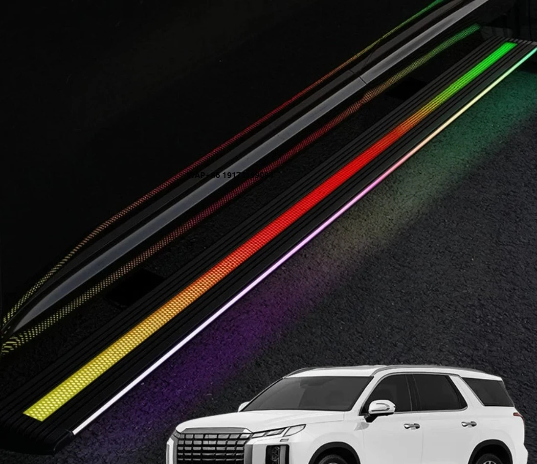 

YLD Premium Quality Electric Aluminum Alloy 2pcs Side Steps Running Boards Nerf Bars No Drilling Installation for