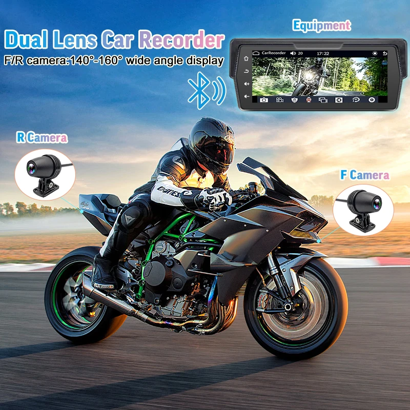 Portable Motorcycle Carplay GPS Navigation Waterproof Wireless Apple Carplay Android Auto Display Screen Motorcycle Monitor