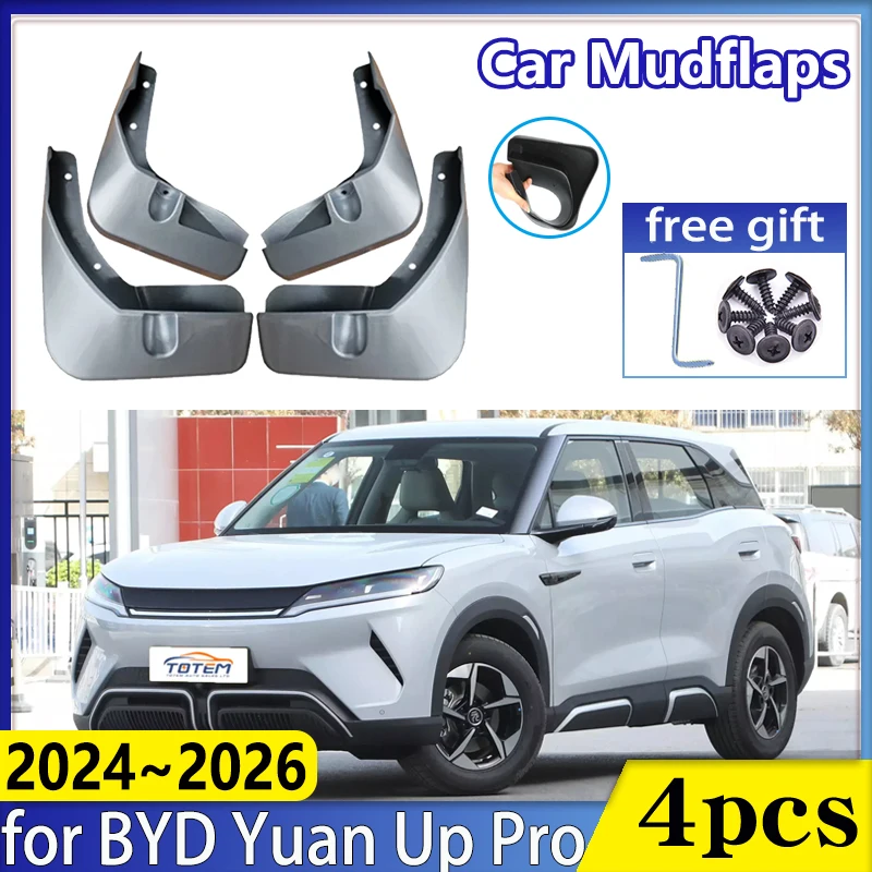 

4x Mudguards for BYD Yuan Up Pro 2024 2025 2026 Front Wheel Fender Baking Paint Mud Flaps Guards Splash Car Mudflaps Accessories