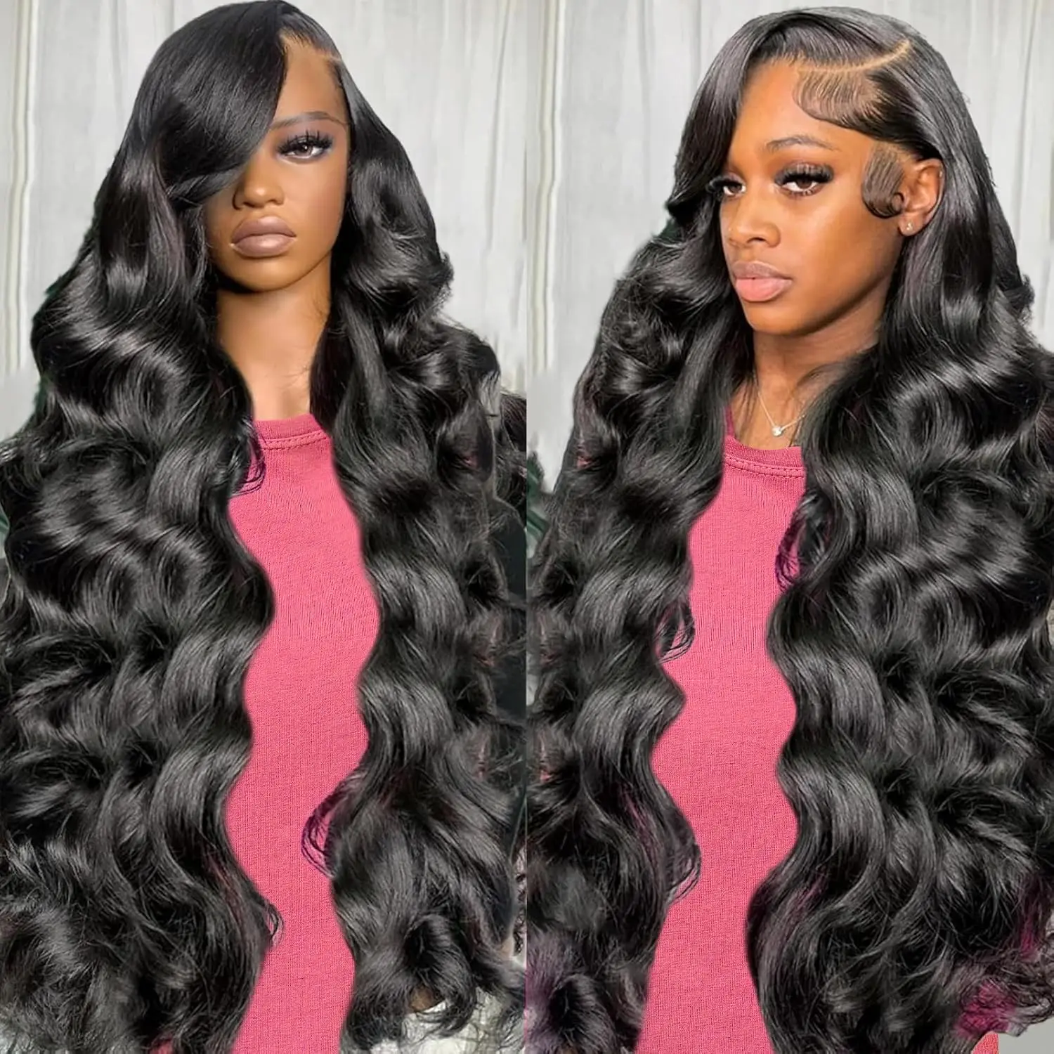 

13x4 13x6 Transparent 250 Density Body Wave Lace Front Wigs Human Hair Pre Plucked Hair Nature Black Lace Front Wigs Human Hair