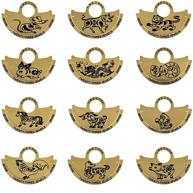 

Mod Golden NH35 NH36 Movement Hammer Rotor Metal Patch Fits NH34 4R35 4R36 NH35 NH36 Movement SKX007 SRPD Watch Movt Repair Part