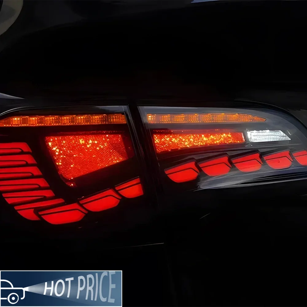 For Tesla Model 3 Model Y 2019-2023 Auto Rear Lamps Upgrade Dragon Scale Taillight Tool Accessories Led Car Taillights Assembly