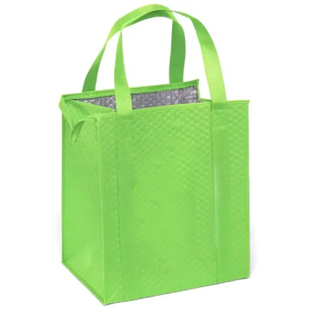 Foldable Thermal Cooler Bag Non Woven Picnic Organizer Portable Handbag For Outdoor Camping Food Delivery Lunch Tote