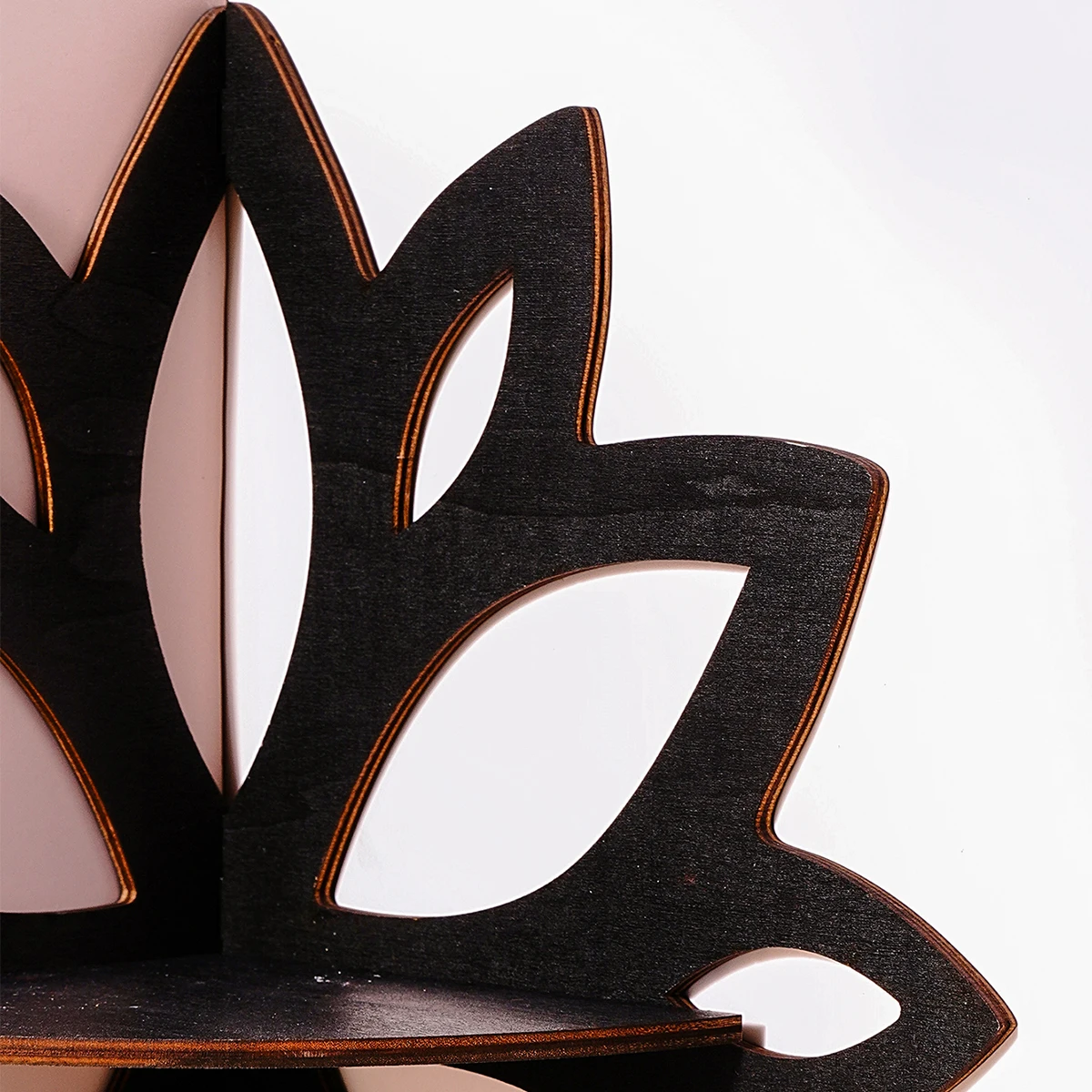 1 piece of creative simple nail wall storage display rack (without nails), black simple lotus shape wall decoration pendants, DI