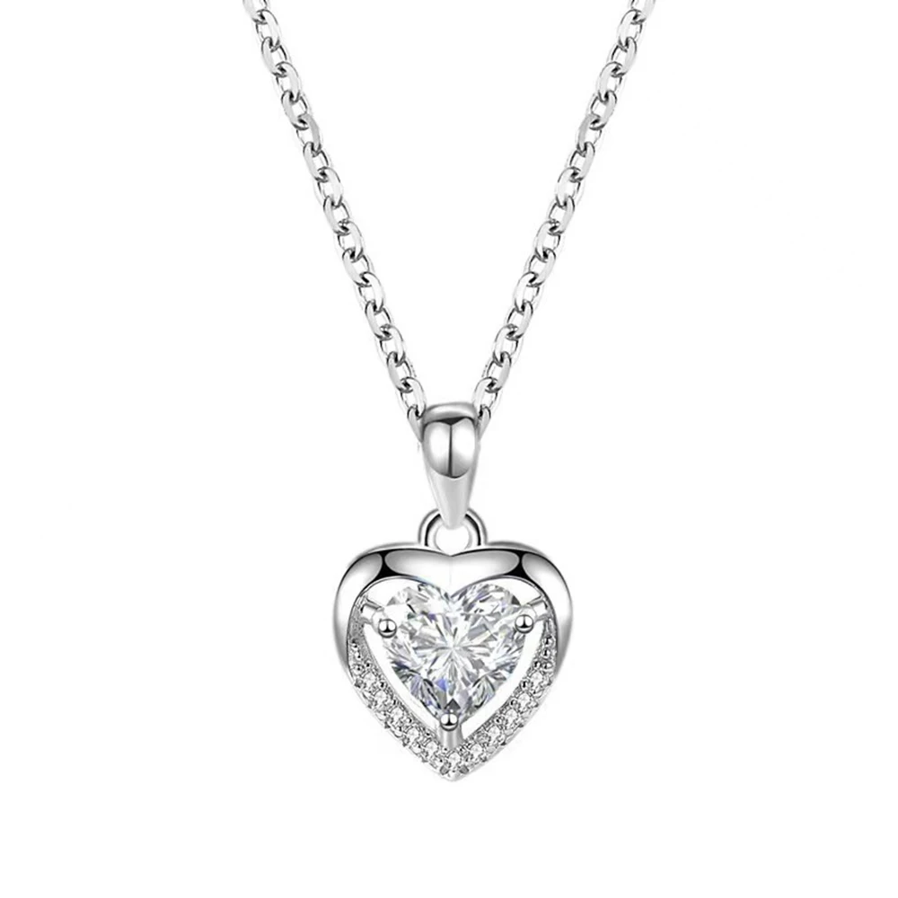 Eternal Heart Love Necklace Women's High End Stainless Steel Clavicle Chain Accessories Jewelry Valentine's Day Gift