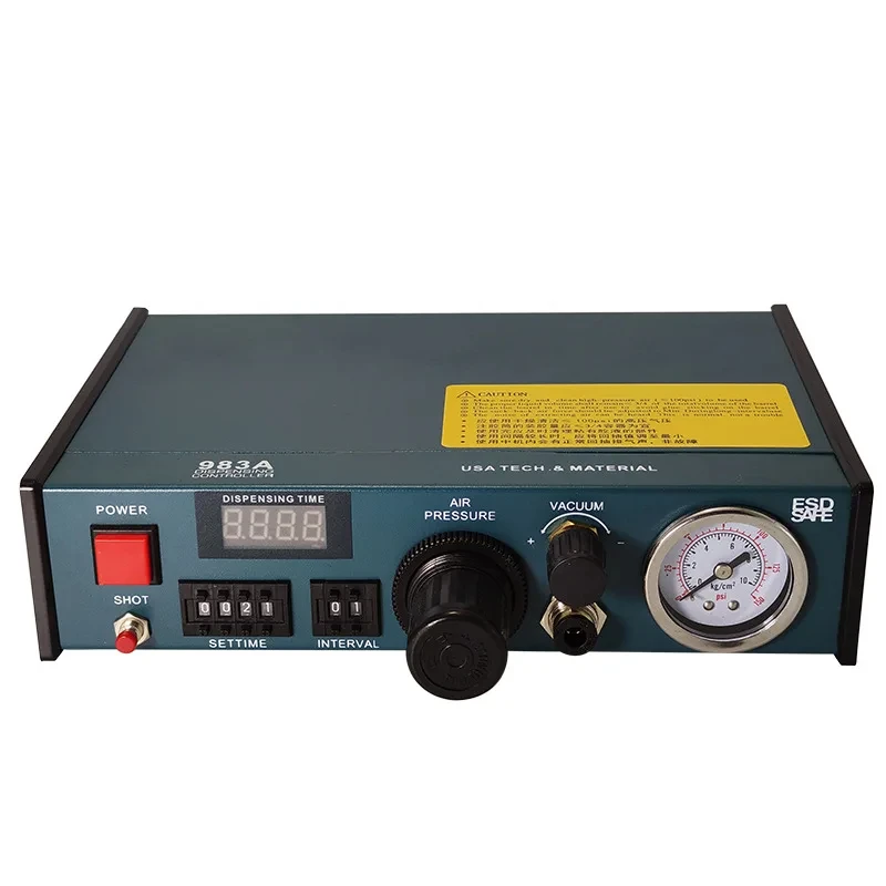983A Auto Glue Dispenser Pneumatic Dispensing Controller Flux Solder Paste Liquid Controller Manual Pedal Dispenser