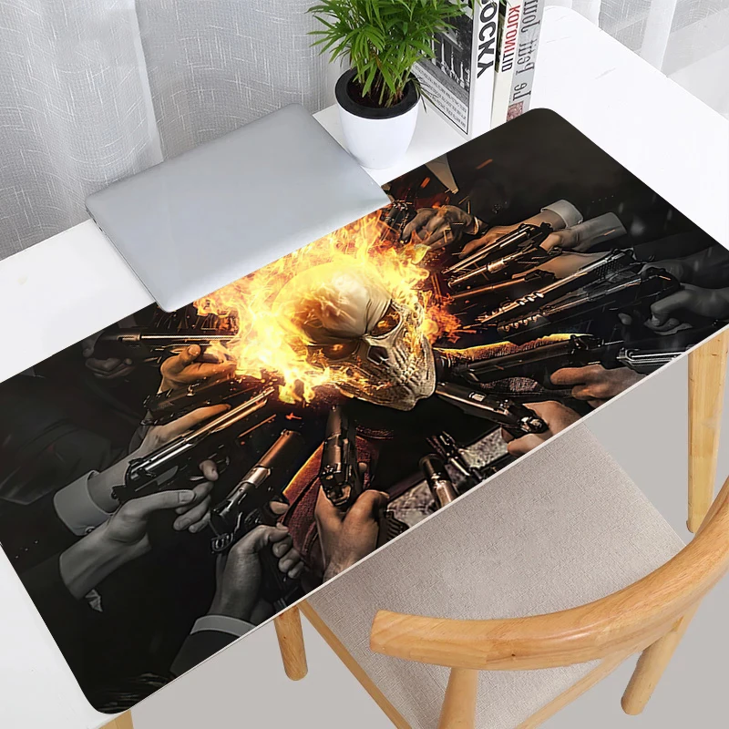Mouse Pad Ghost Rider Notbook PC Gamer Keyboard Pad NonSlip XXL Lock Edge Rubber Computer Carpet Desk Mat Gamer Cabinet MousePad