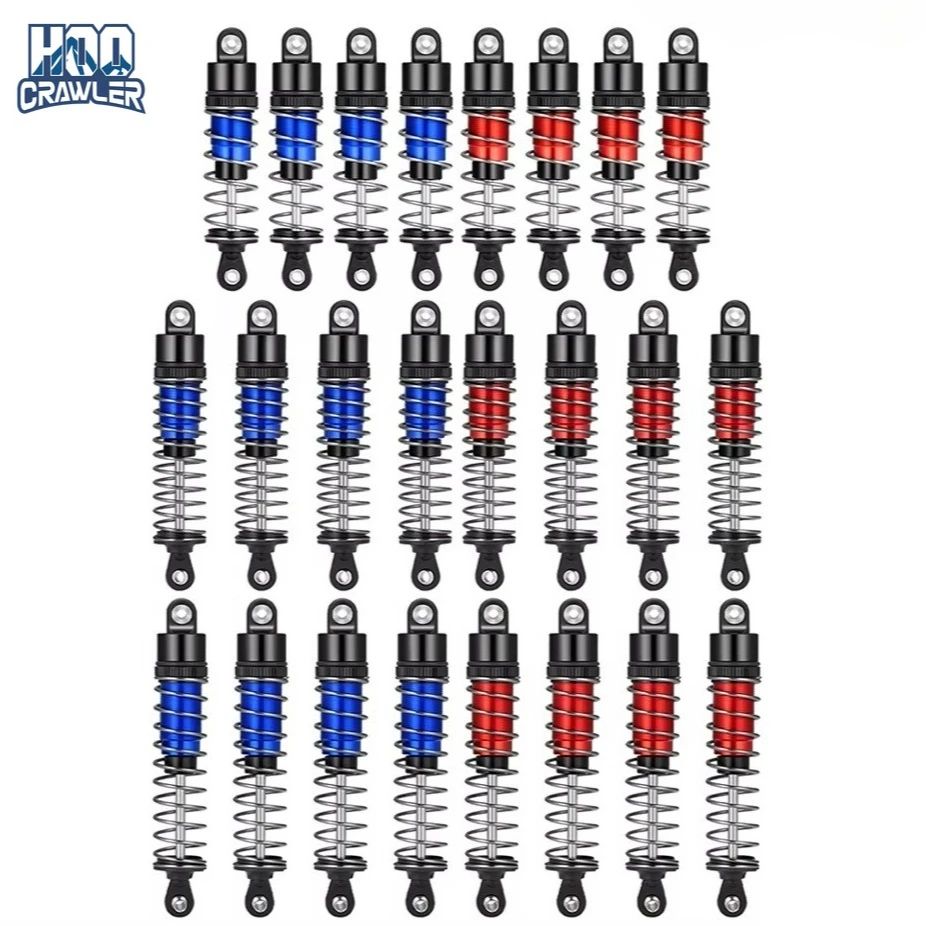 4Pcs 70mm/80mm/90mm Aluminum Alloy Shock Absorber Damper For 1/10 RC Crawler Axial SCX10 90046 TRX‑4 Upgrade Parts Accessories