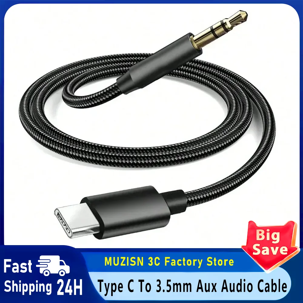 Cable de Audio tipo C a 3,5mm, altavoz para auriculares, adaptador de conector para auriculares, Aux para coche para Samsung S20 Plus Note 20 S21 Ultra Tab S7