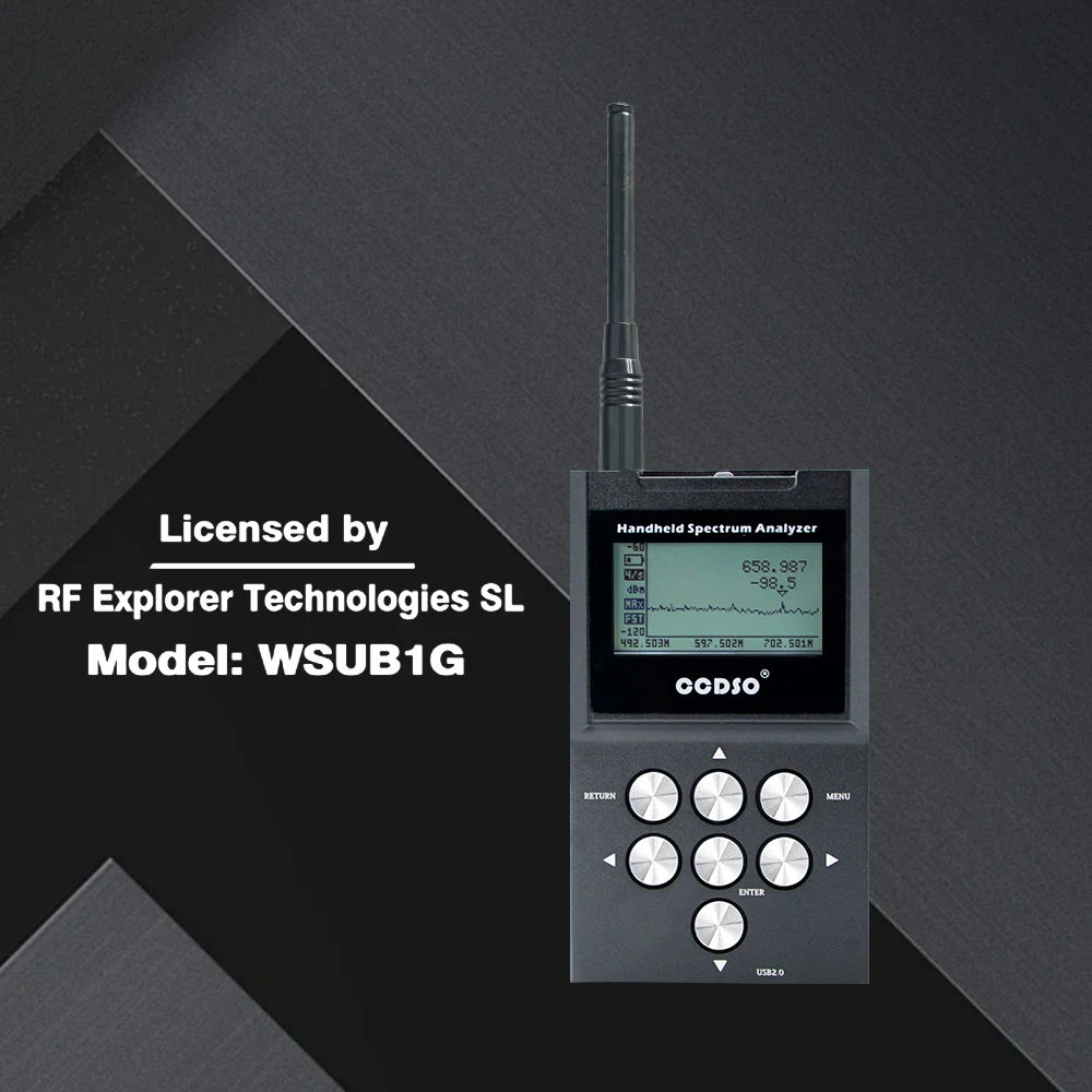 CCDSO Handheld Spectrum Analyzer WSUB1G (Blackstone Enhanced Edition) Wireless Microphone Intercom Audio Testing