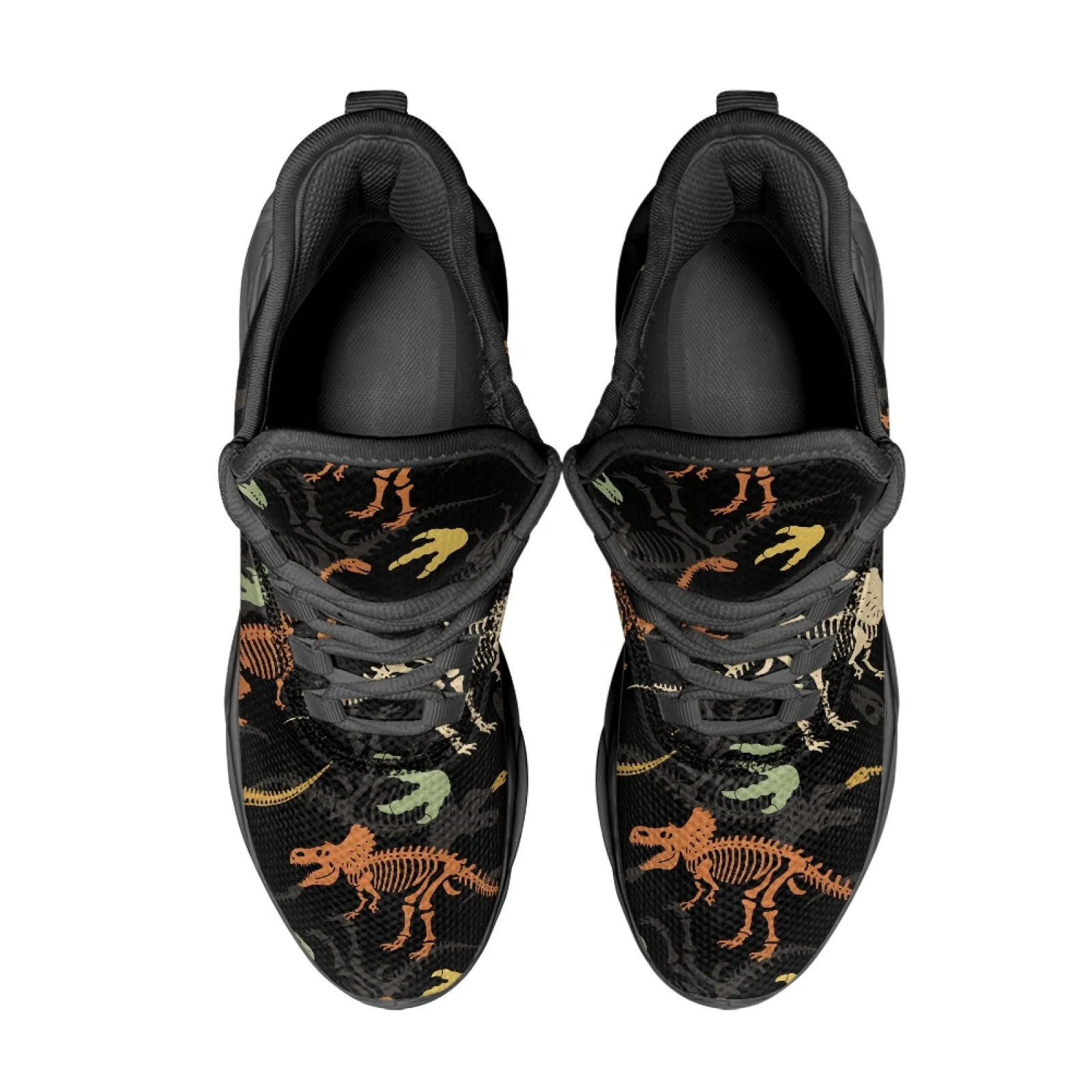 PENSTROLL Skeleton Print Athletic Shoes Men's Blade Sneakers for Sports Enthusiasts Breathable Athletic Trainer