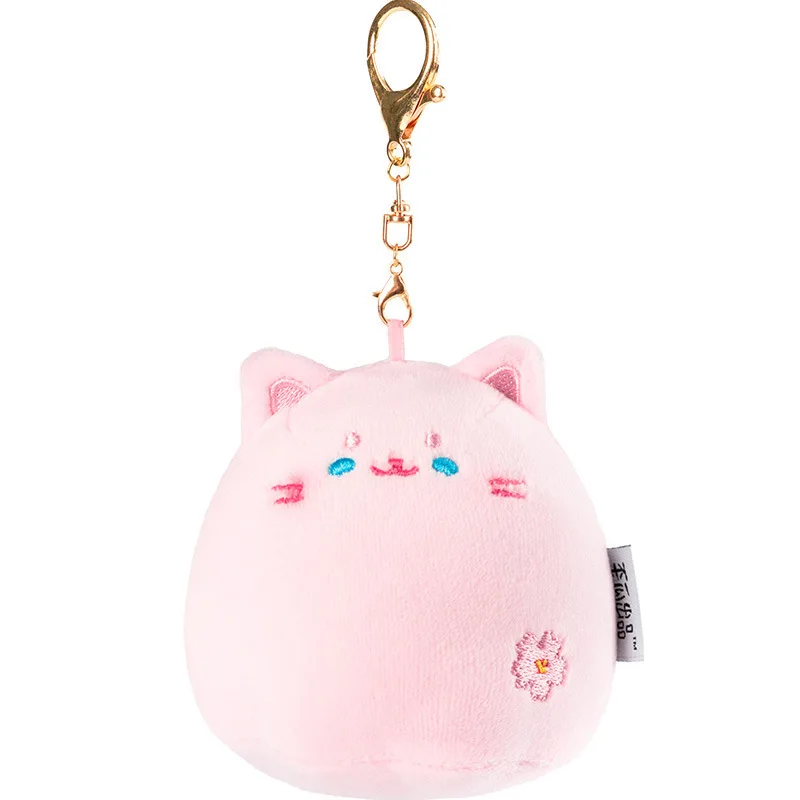 Stylish Plush New cute upscale couple lucky cat creative keychain  funny pendant sweet fashione soft christmase  birthday gift