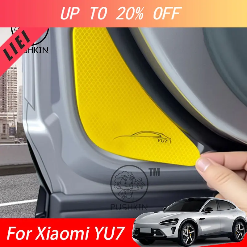 LIEI For Xiaomi YU7 2025 car interior parts Anti rear collision warning sticker for front bumper of door accessories