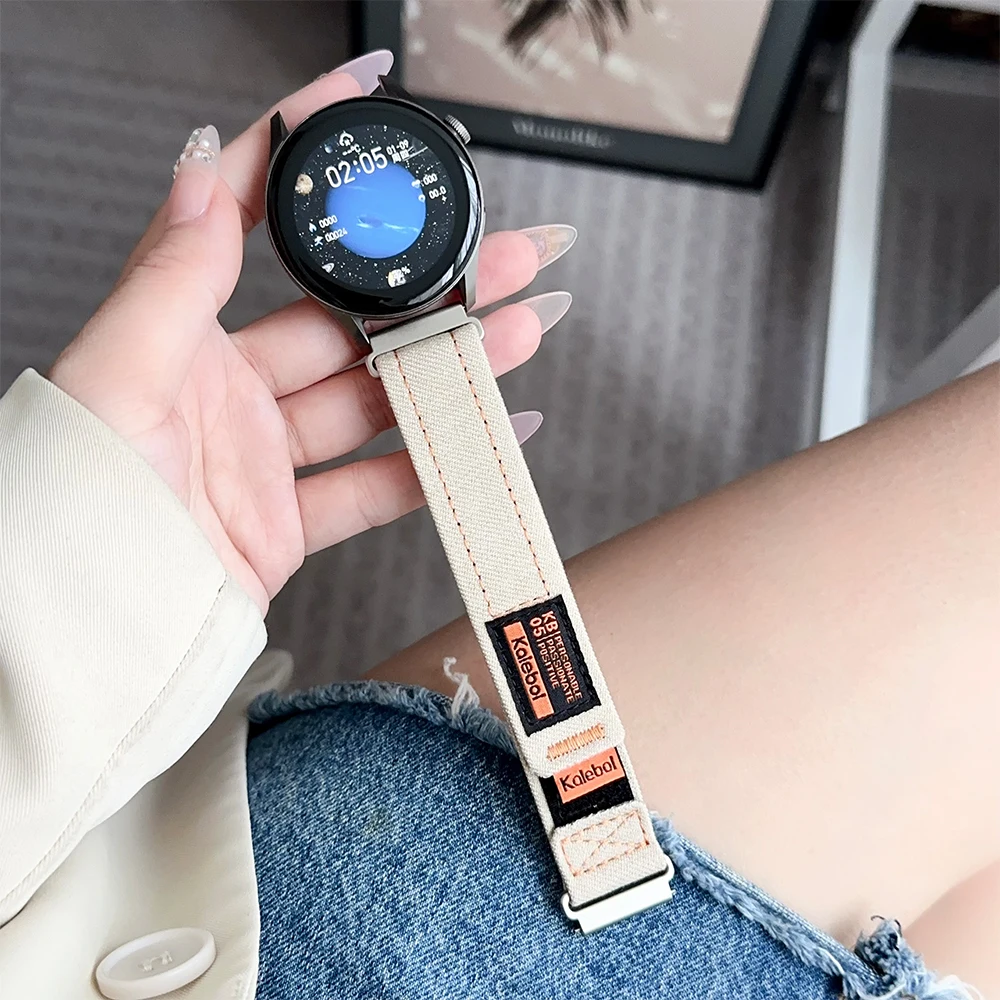 18mm 20 22mm Denim Silm Band for Huawei Watch 4/4Pro GT 4 41mm 46mm Loop Strap For Samsung Galaxy 6/5/4 44mm 40mm Women Bracelet