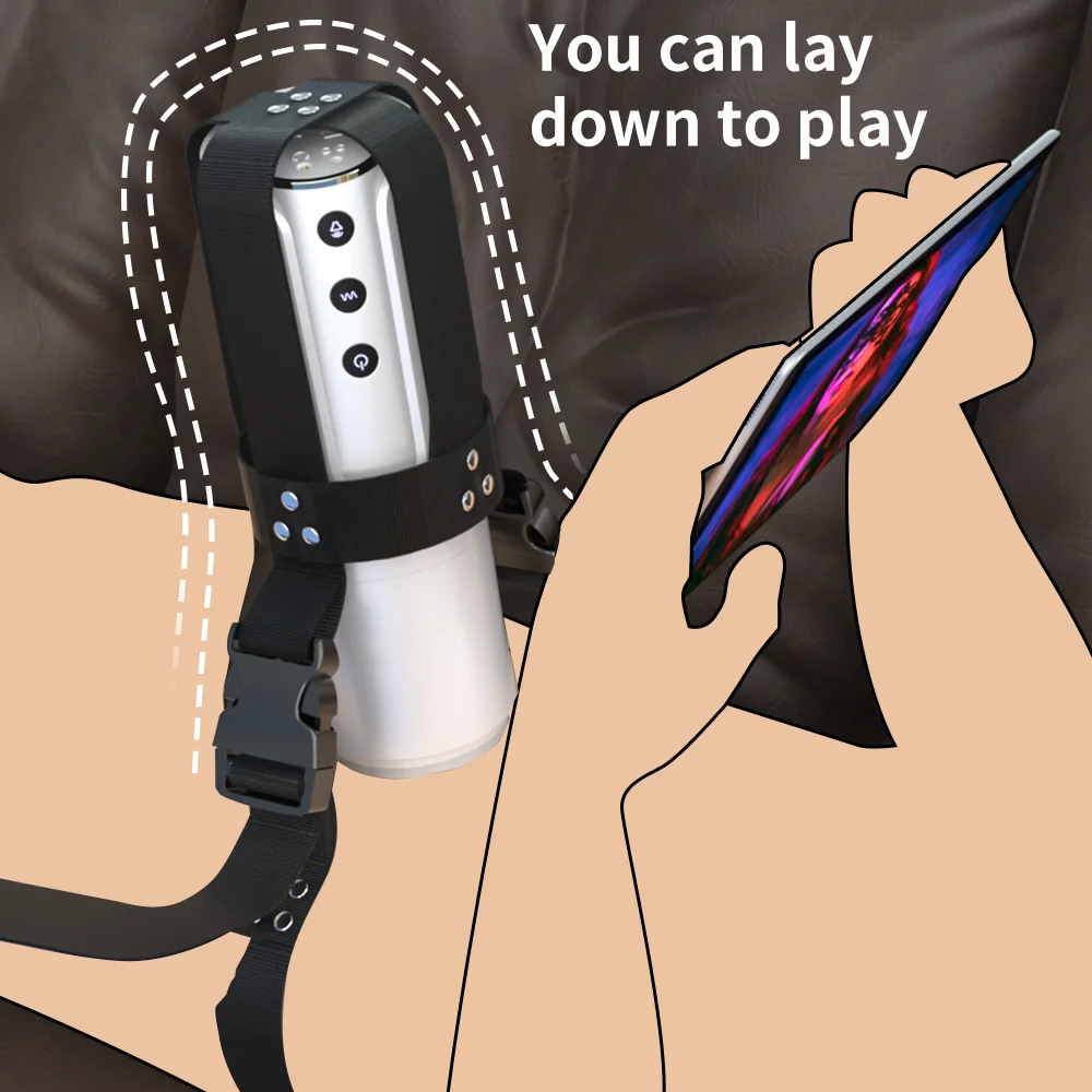 Adjustable Strap-on Automatic Male Masturbation Cup Wearable Sex Harness Male Hands Free Masturbator Sex Toys For Man