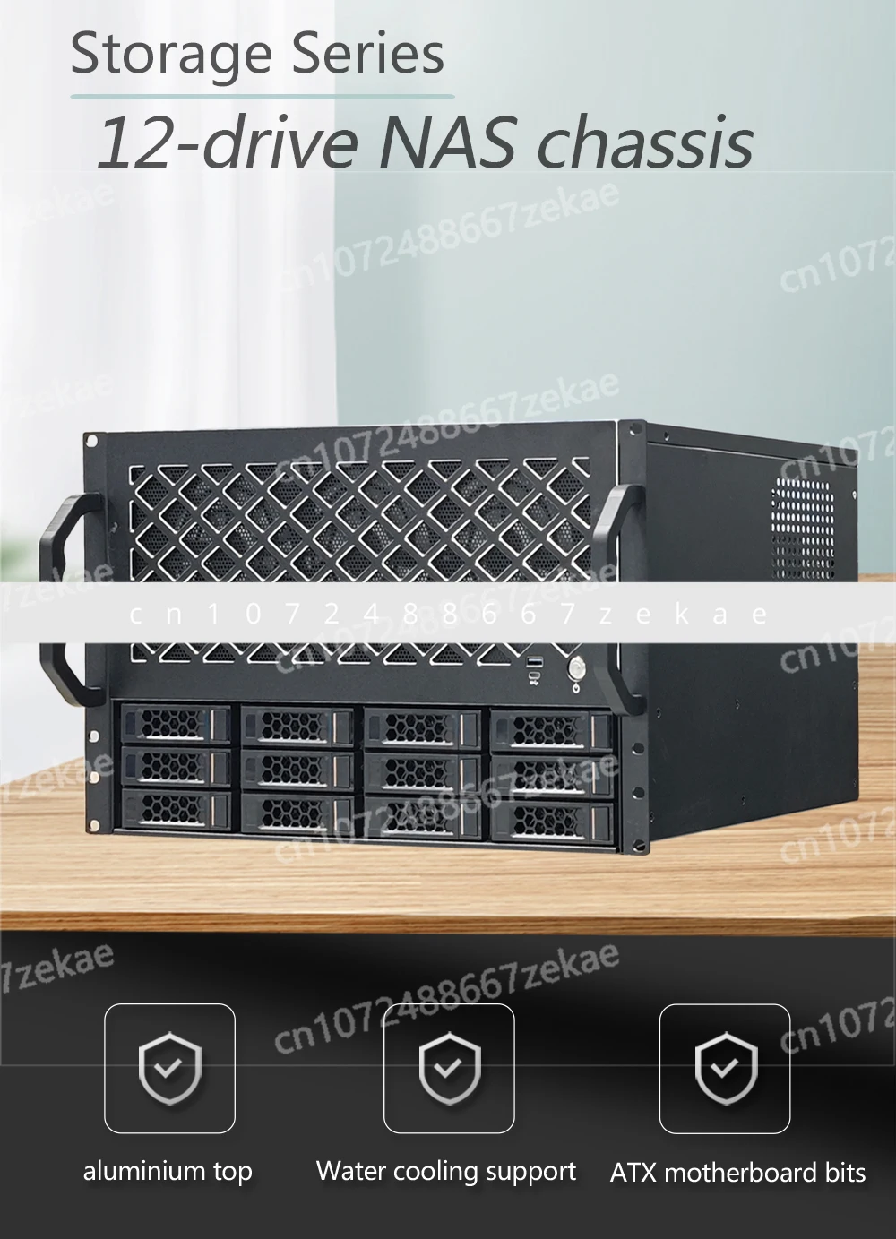 12 Disk Nas Case Mendukung 360 Cold Line Desktop Rack Mount Enterprise Storage Server