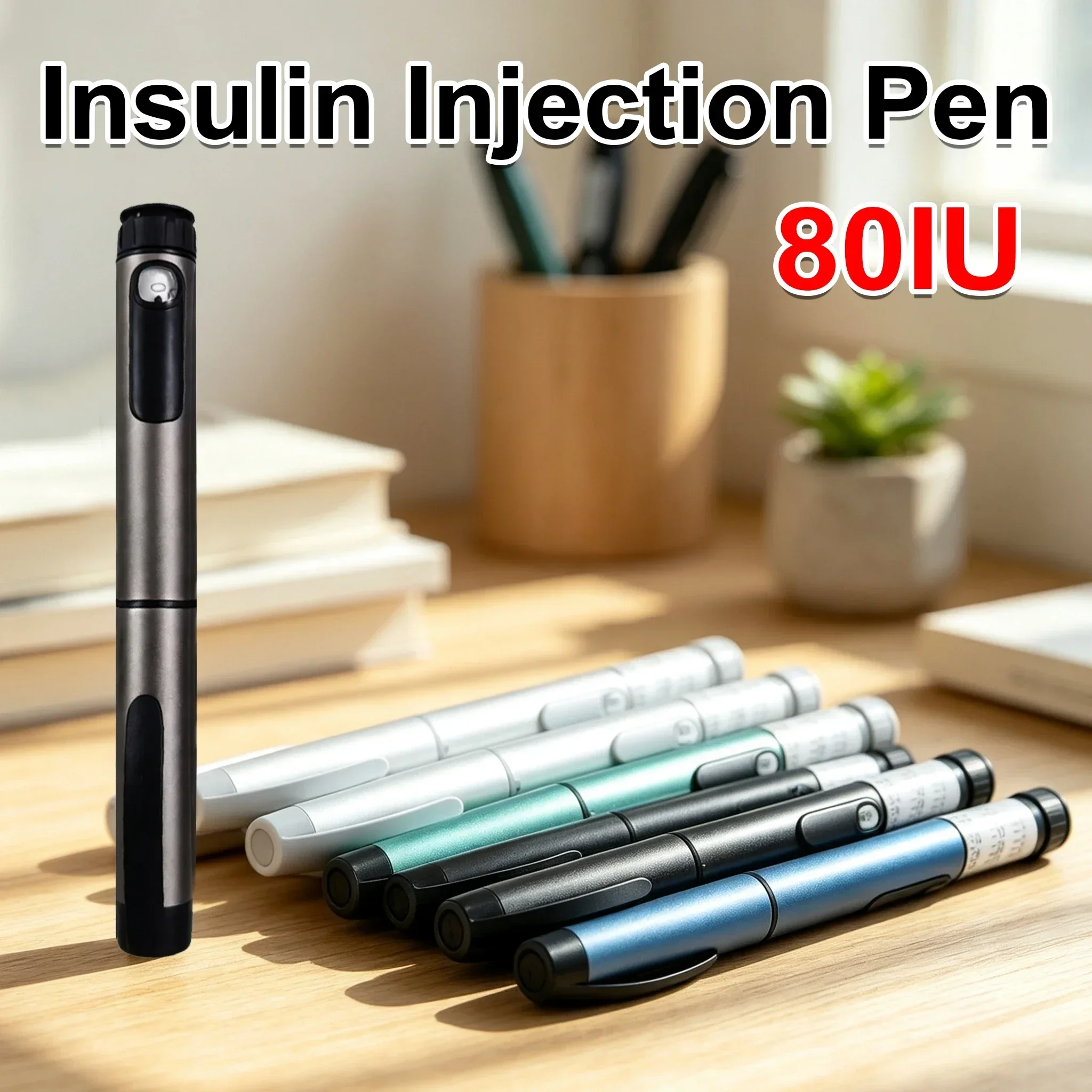Peptide Pen 80IU Dose Metal Insulin Injection Pen Precise  Adjustment Clear Scale Diabetic Insulin Injector