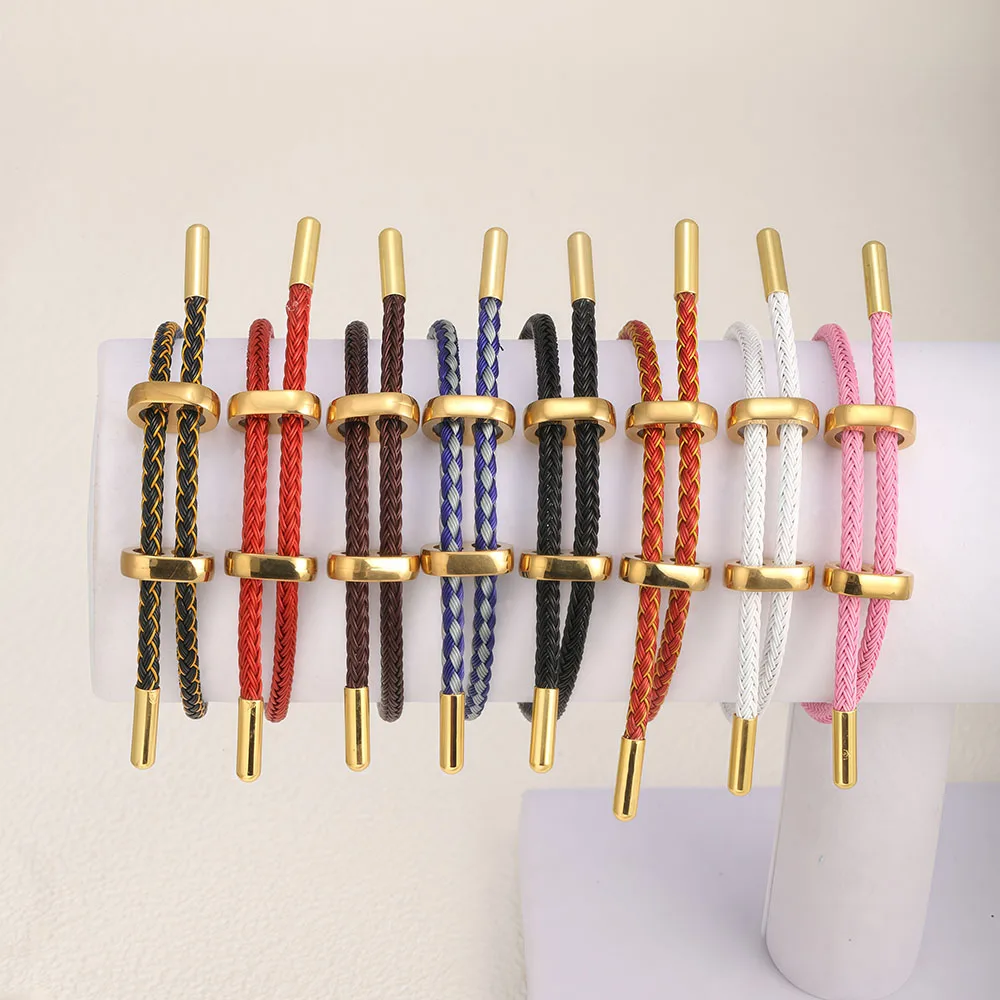 Multi functional, fashionable and elegant 8-shaped buckle stainless steel rope women's bracelet suitable for men's charming wris