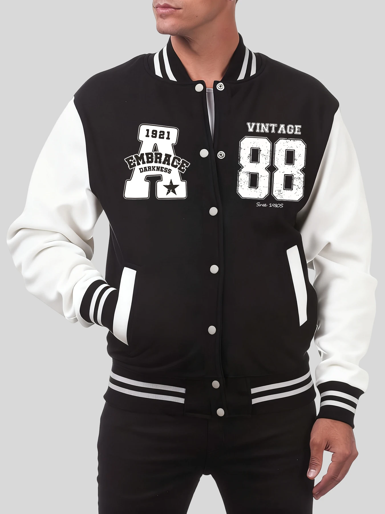 

Мужская бейсбольная форма Embrace Vint Age 88, повседневная винтажная уличная флисовая осенняя мужская одежда, американская спортивная одежда