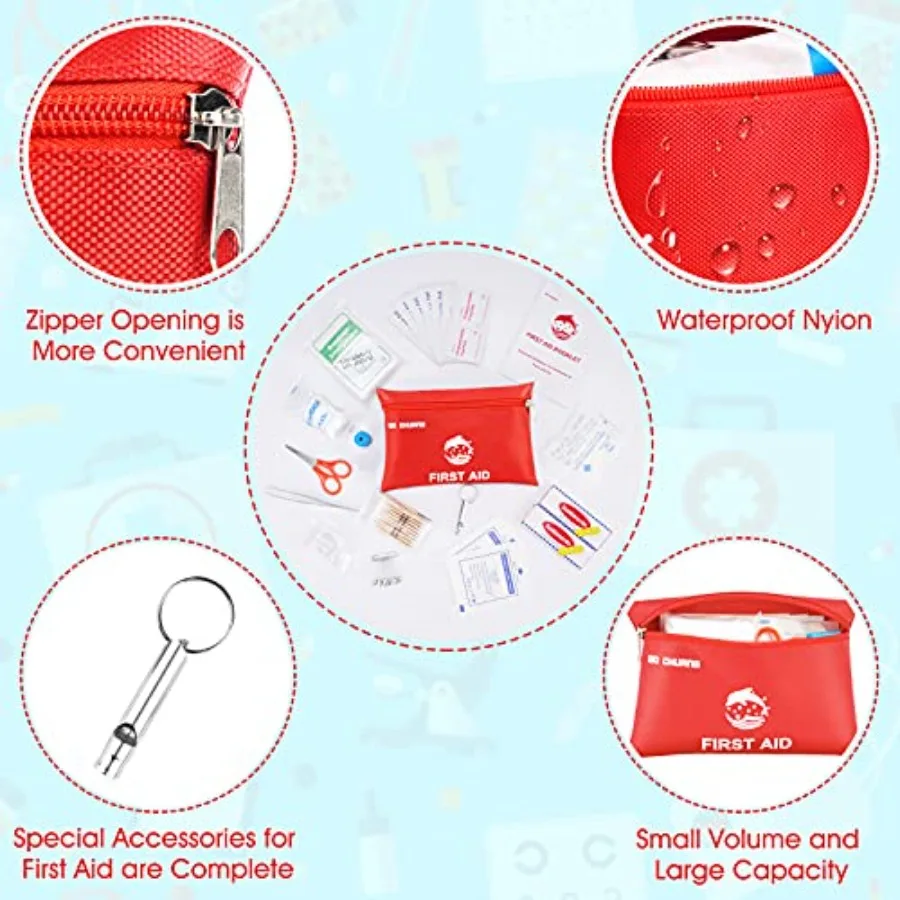 Small Travel First Aid Kit with 87 Pieces for Comprehensive Care: Clean Treat and Protect Against Most InjuriesIdeal for Emerge