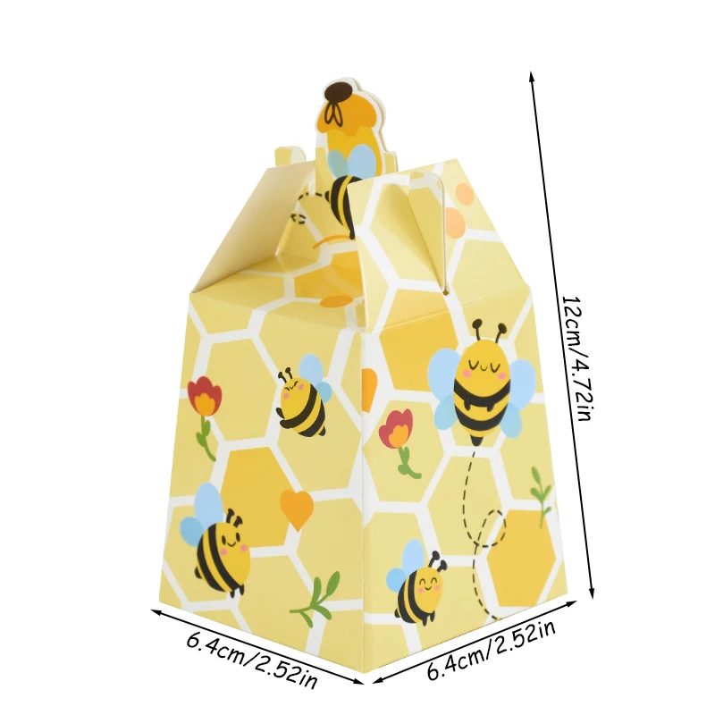 10/30/50pcs Creative Bee Candy Boxes for Kids Parties