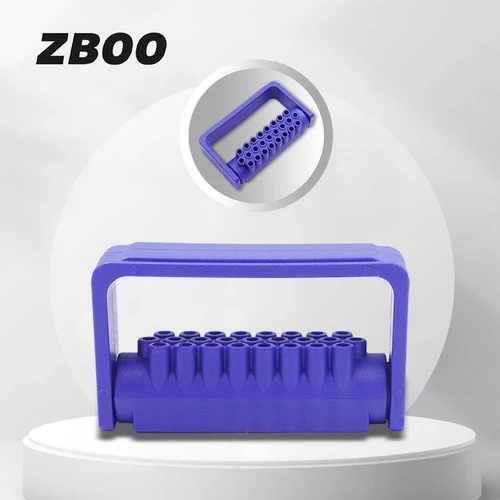 Imagen 1 del producto Marco de desinfección Dental resistente a altas temperaturas y apertura de presión, 25 agujeros para fresas dentales, equipo Dental