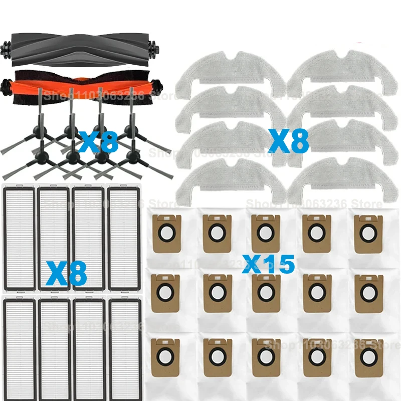 For Dreame Bot D10s Plus D9 Plus Robot Vacuum Spare Parts Main Side Brushes Mop Cloths HEPA Filters Dust Bags Accessories