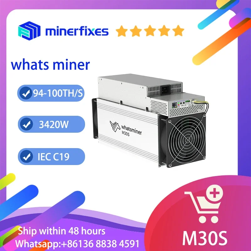 New Bitcoin Miner MicroBT Whatsminer M30S 40W BTC Mining Machine SHA256 Algorithm Asic BTC Miner With PSU M30S+ Minero Bitcoin