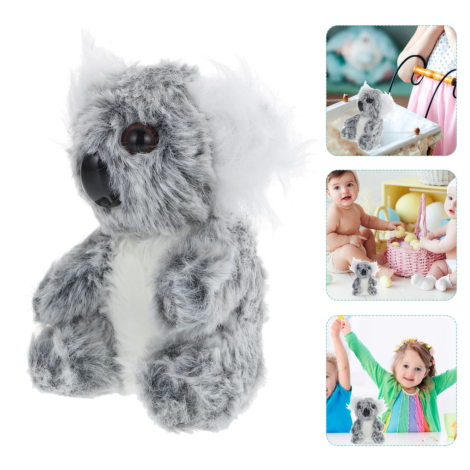 

Adorable Simulation Koala Funny Cartoon Children Toy for Home Office Decoration Birthday Gift (Grey, 13cm)