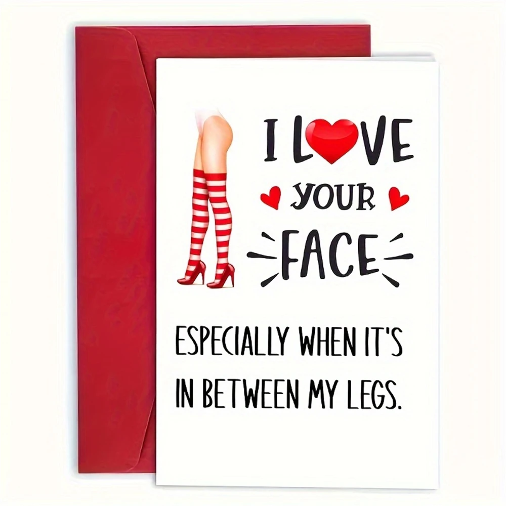 1PC, fun Valentine\'s Day greeting card,mischievous Valentine\'s Day gift card, for boyfriend/girlfriend, husband/wife, men/women\'