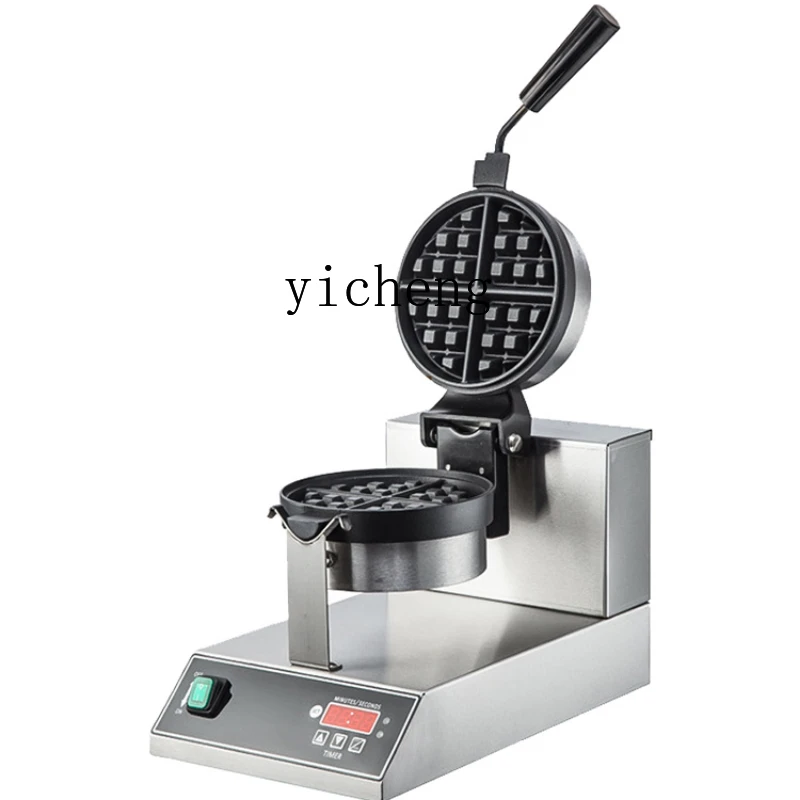 

ZF Waffle Oven Commercial Rotating Waffle Maker Large Grid Electric Heating Flip Muffin Machine Grid