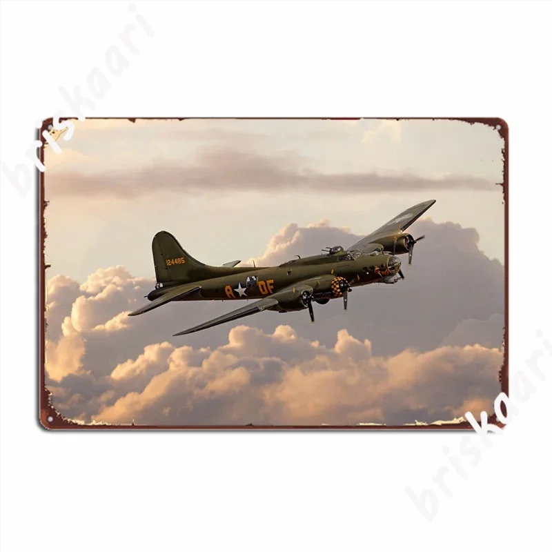 B17 Flying Fortress Sally B Metal Sign Customize Cinema Wall Cave Plaques Tin Sign Posters