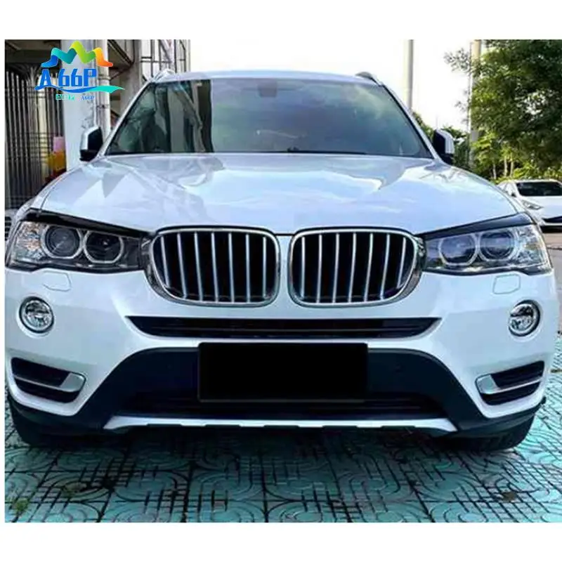 

A66P-For BMW X3 F25 X4 F26 2014-2017 Resin Front Headlight Lamp Cover Garnish Strip Eyebrow Cover Trim Sticker Replacement