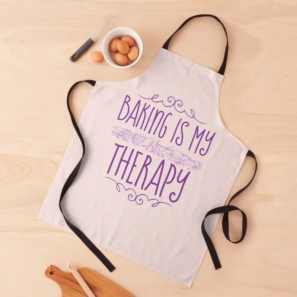 

Funny BakersQuote Baking Is My Therapy Cool For Bakers Apron household woman Art Apron