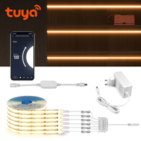 12V COB LED Strips Tape DIY Smart Closet Wardrobe Under Cabinet Light Ribbon With Tuya Smart Life WIFI Control LED Light Switch