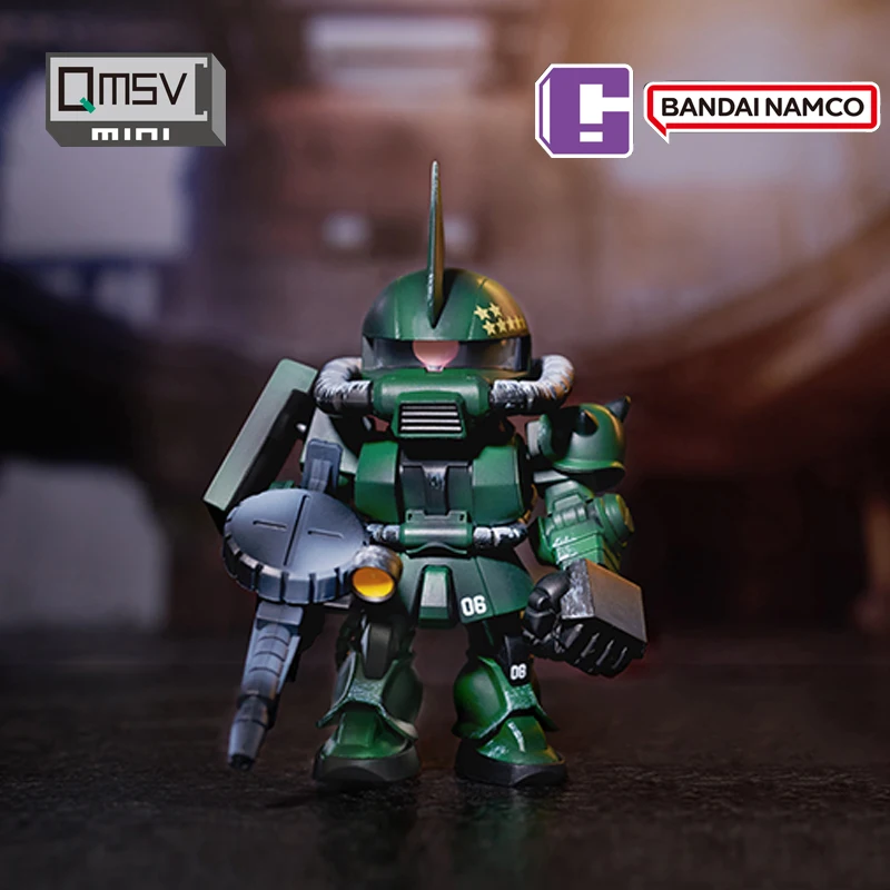 Genuine Bandai Qmsv-mini joint Zaku second generation Gundam blind box model hand-made ornaments children's toys birthday gift